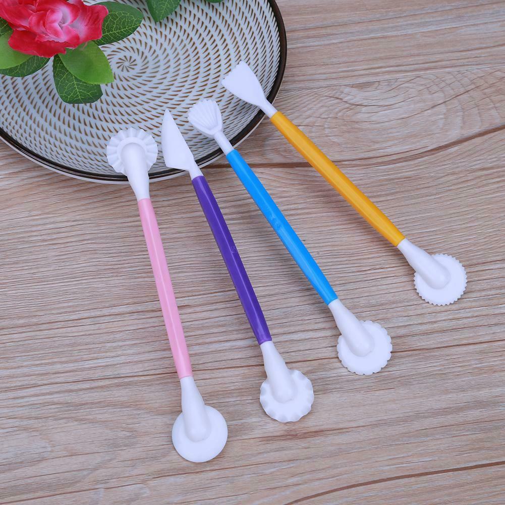 4pcs Fondant Cake Pen Decor Set Flower Sugarcraft Modelling Tool @