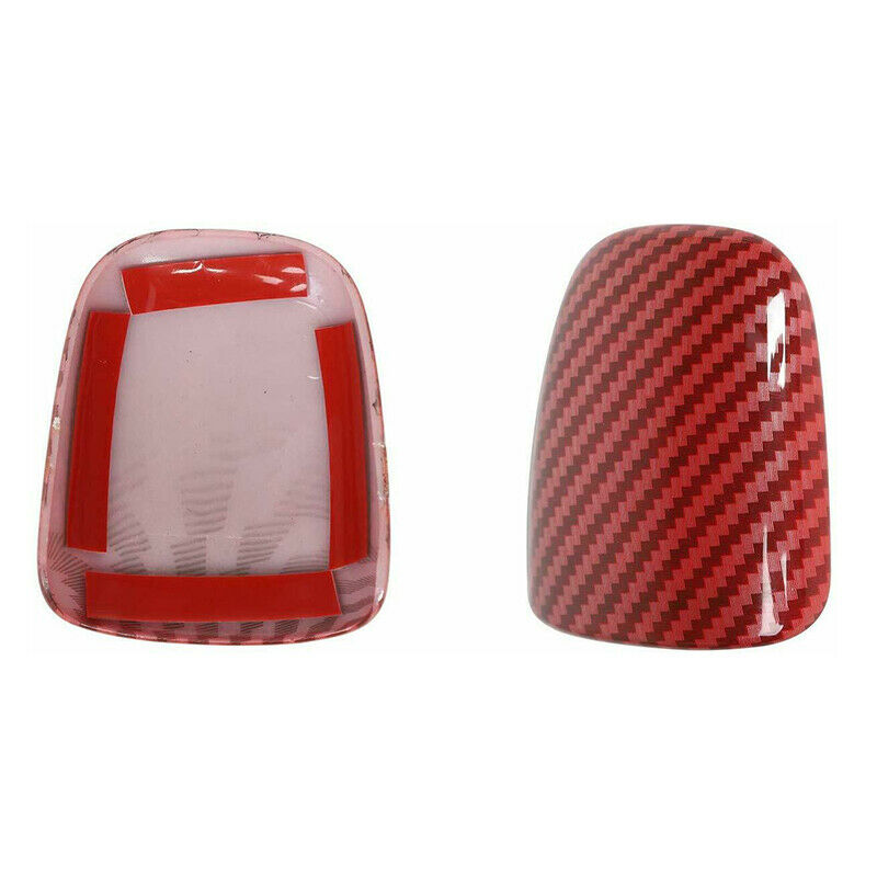 Red Carbon Fiber Gear Shift Knob Cover Trim For Dodge Challenger Charger 15-2020