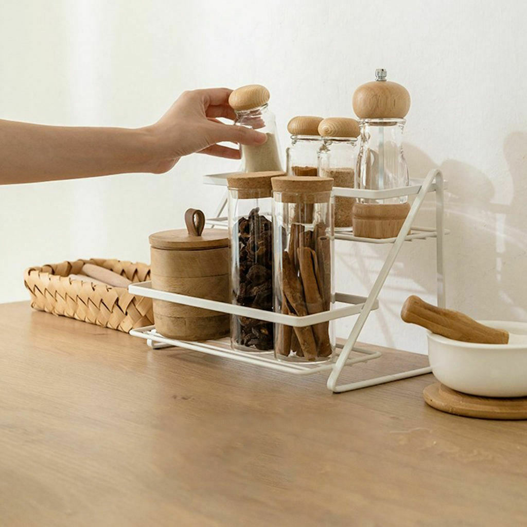 Multi-Function Spice Rack Seasoning Rack Corner Rack for Office Cupboard
