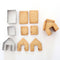 Mini Gingerbread House Cookie Cutter Set 3 Pieces Stainless Steel Biscuit Mold