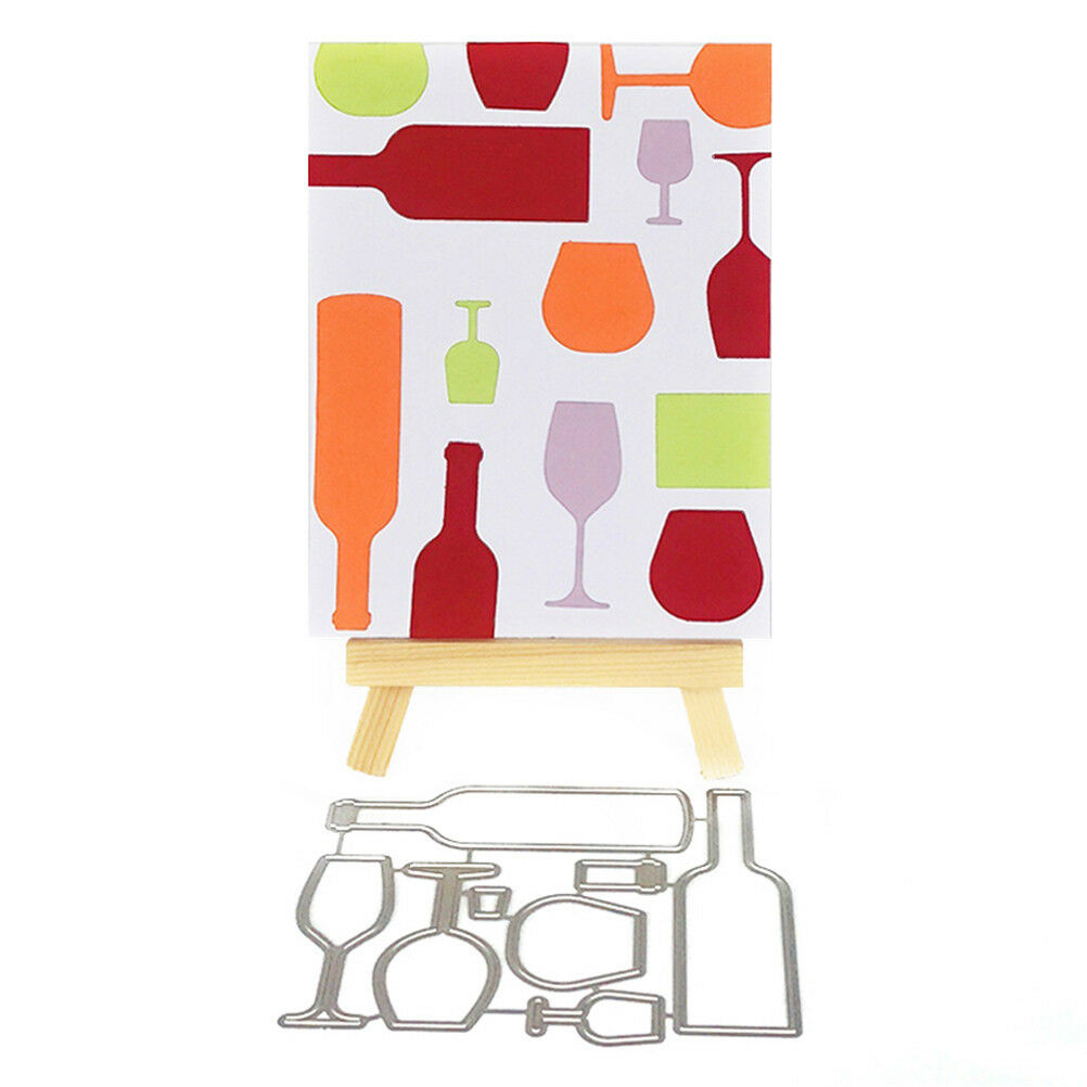 Wine Bottle Design Metal Cutting Die For DIY Scrapbooking Album Paper Card.l8