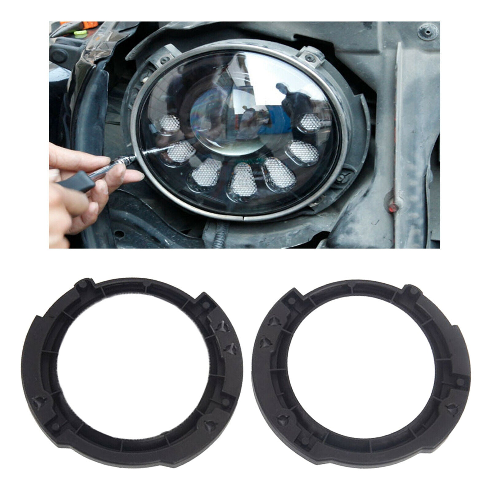 7 Inch Headlight Mounting Bracket Buckets Replaces for Wrangler JK 07-17