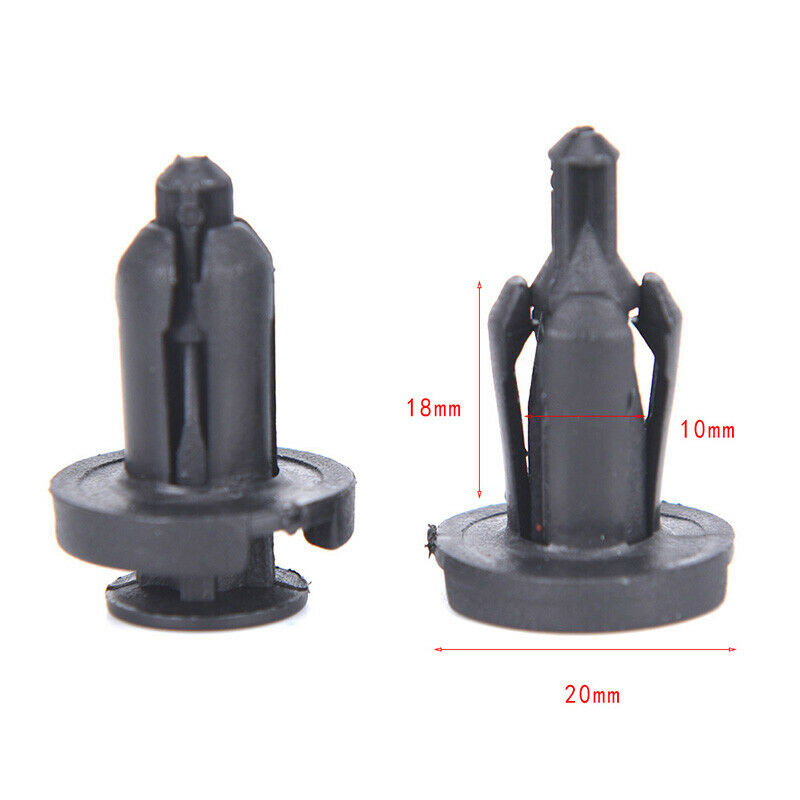 100Pcs Bumper Clips 10mm Hood Fender Push Rivets Retainer Fasteners For Acun Fx