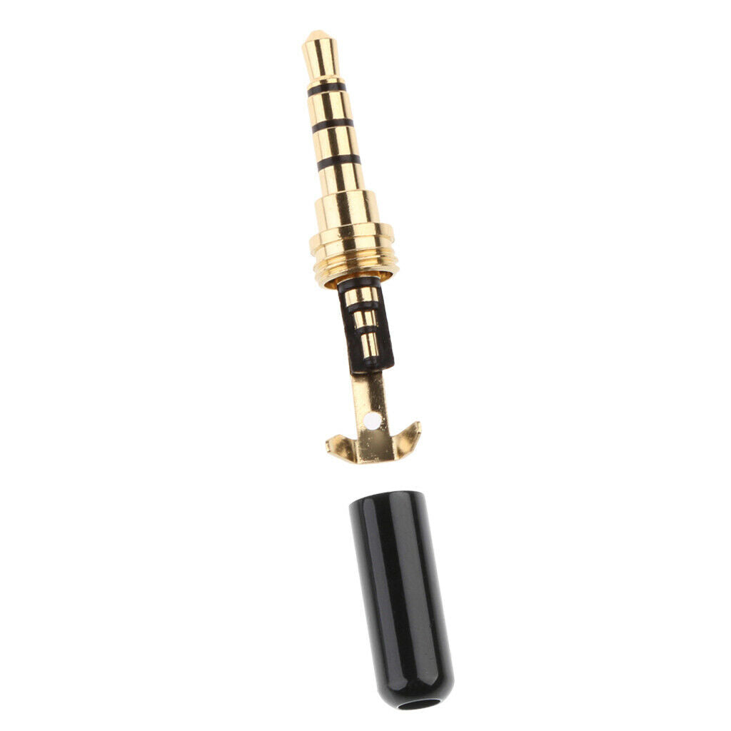 8x 4 Pole 3.5mm Replace Male Repair headphone   Plug Metal Audio Soldering