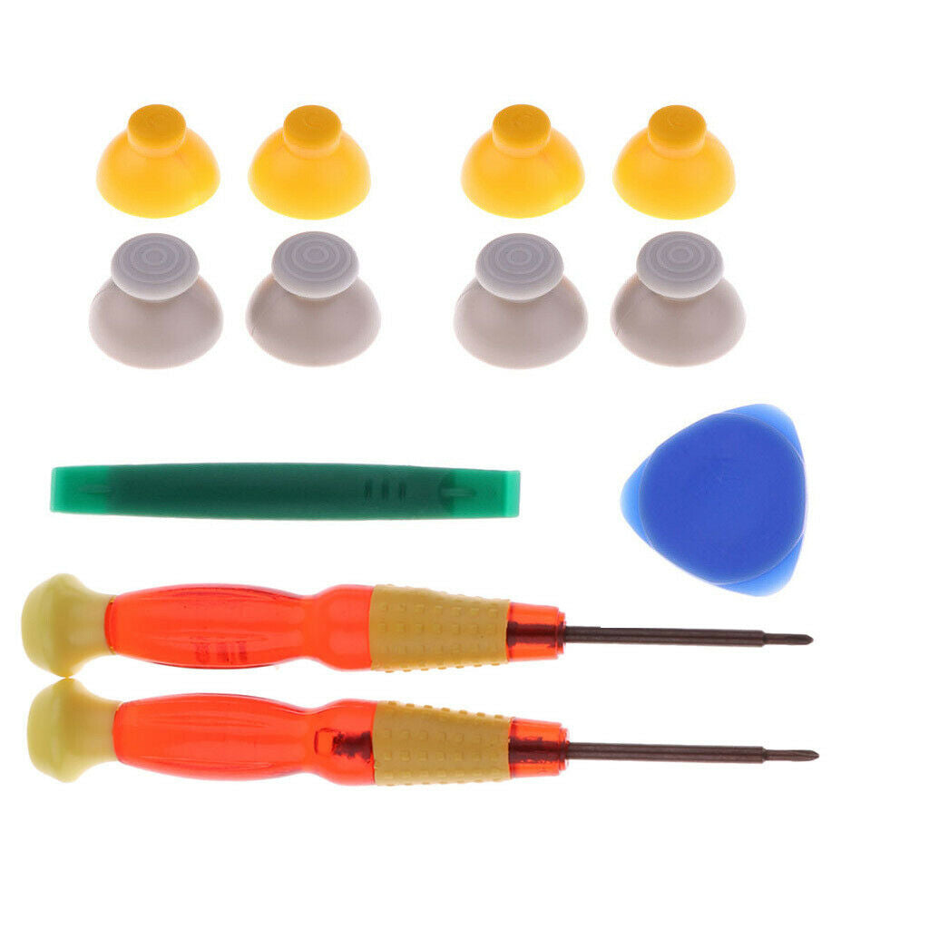 8Pcs Replacement Joystick Caps for Nintendo GameCube NGC Controller + Tools