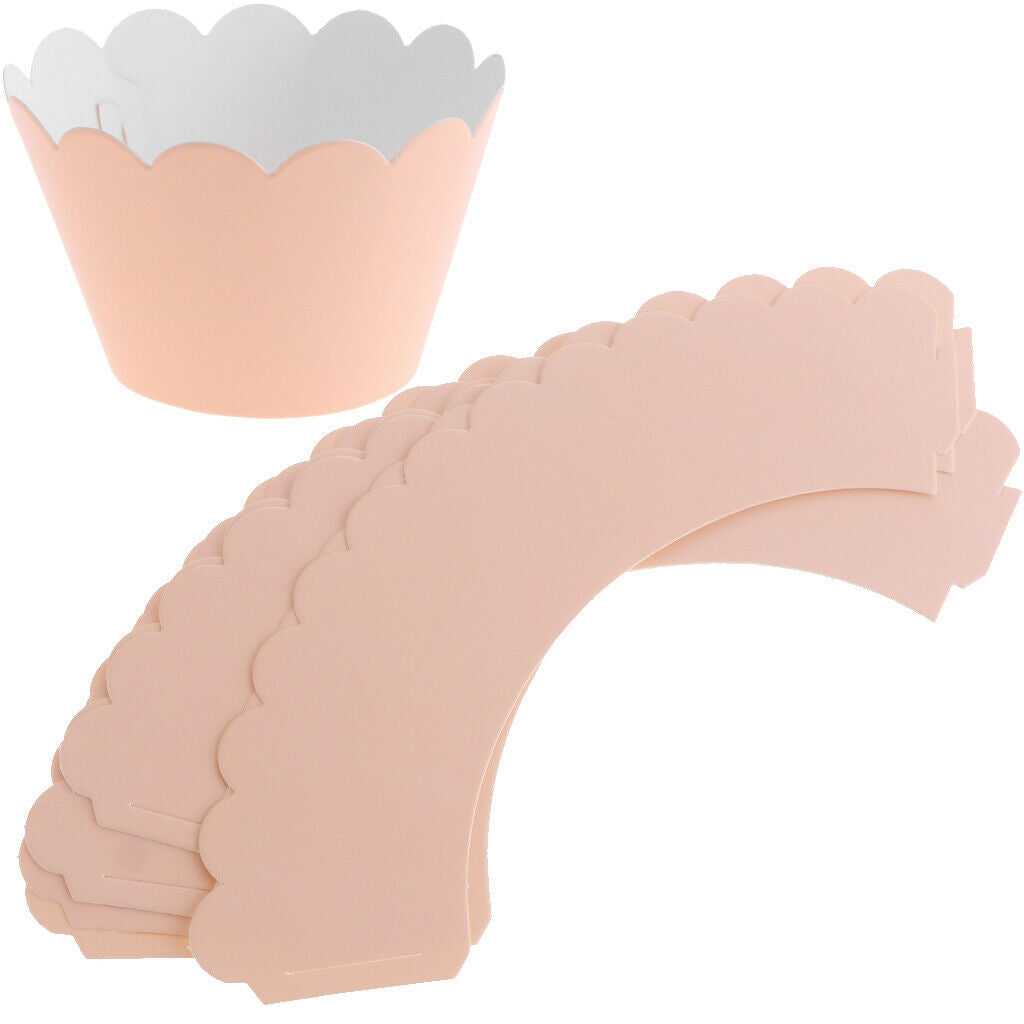 8 Pieces Paper Cupcake Wrapper Bake Cup Liner Muffin Case Party Decor Pink