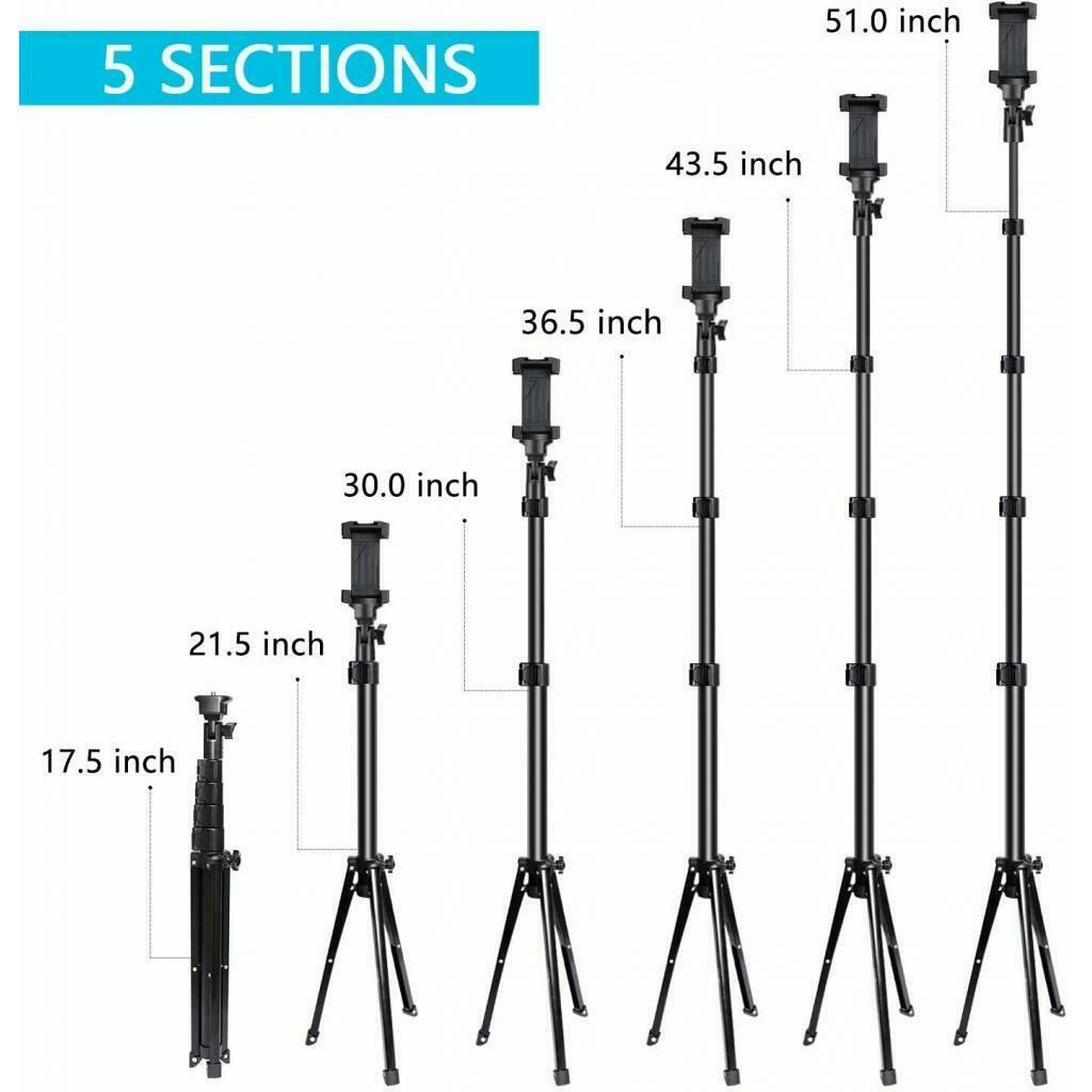 17.5 "to 51" selfie stick tripod extendable w / bluetooth remote heavy duty