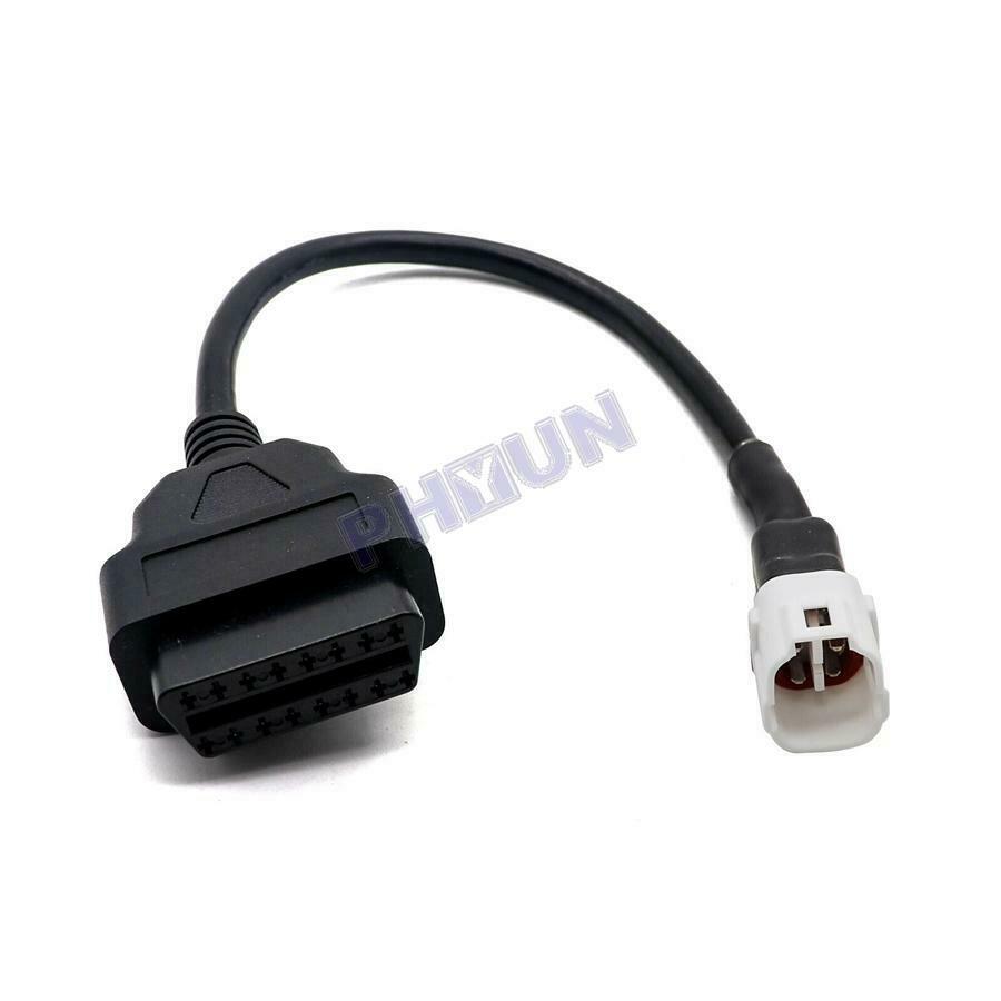 For Yamaha R1 R6 Diagnostic 4 Pin to OBD2 OBDII Cable Harness Adapter Durable