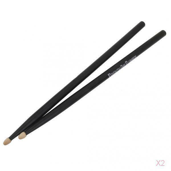 2X A Pair Music Band Maple Wood Black Drumsticks 5A a Must drums tools Portable