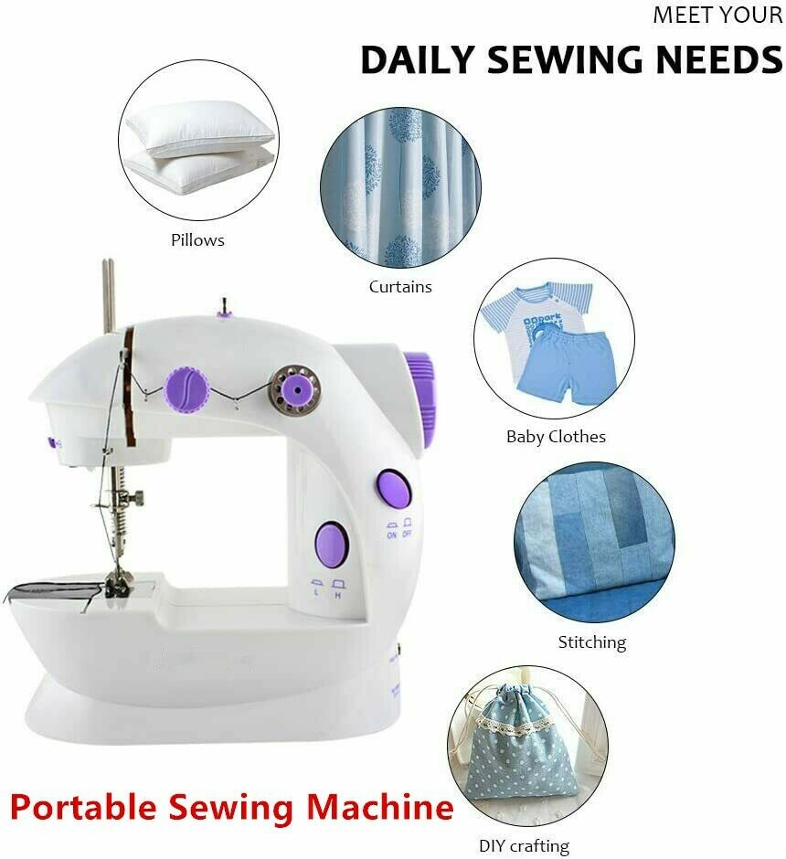 2020 Desktop Sewing Machine Mini Electric Portable Hand Held Double Speed
