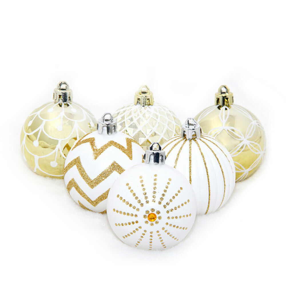 24pc Christmas Ornaments Painted Christmas Balls Christmas Tree Decoration Balls