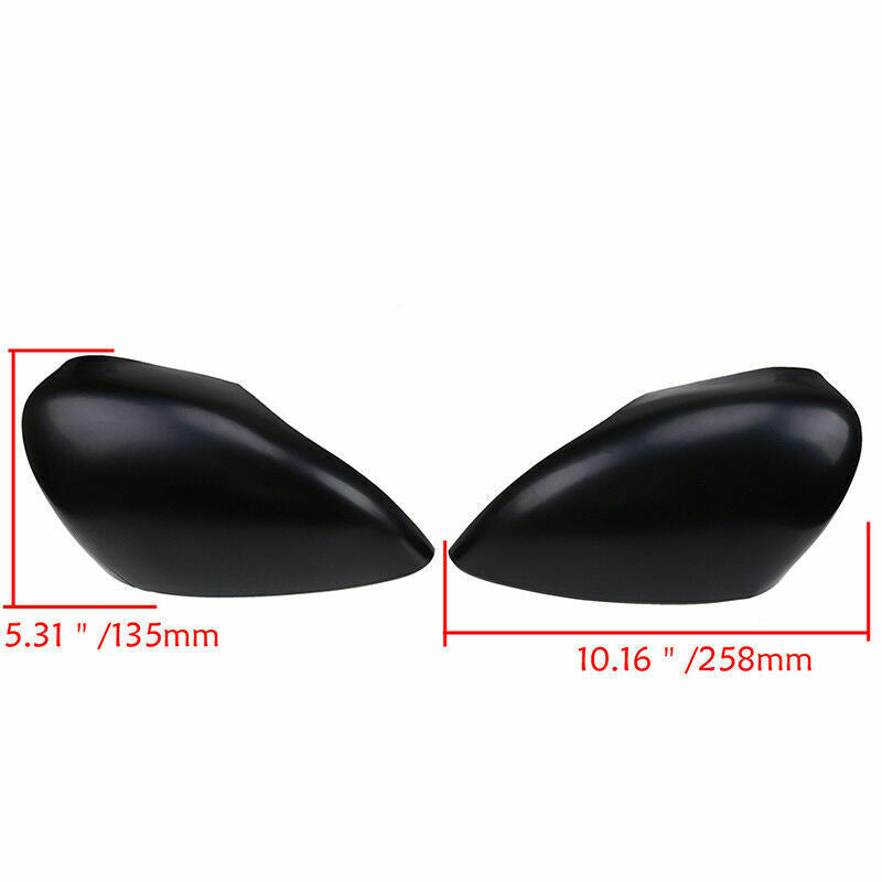 Matte Black Side View Mirror Covers Replace Fits 2011-2017 Ford Fiesta Hatchback