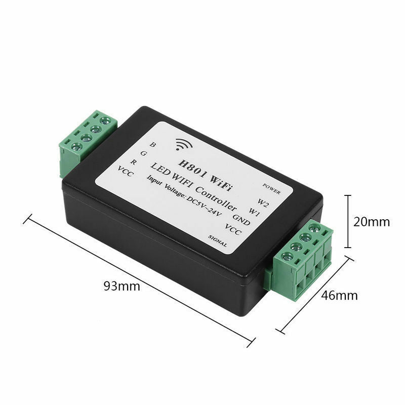 H801 Plastic RGB LED Strip Light WIFI Controller Dimmer Android WLAN Control L60