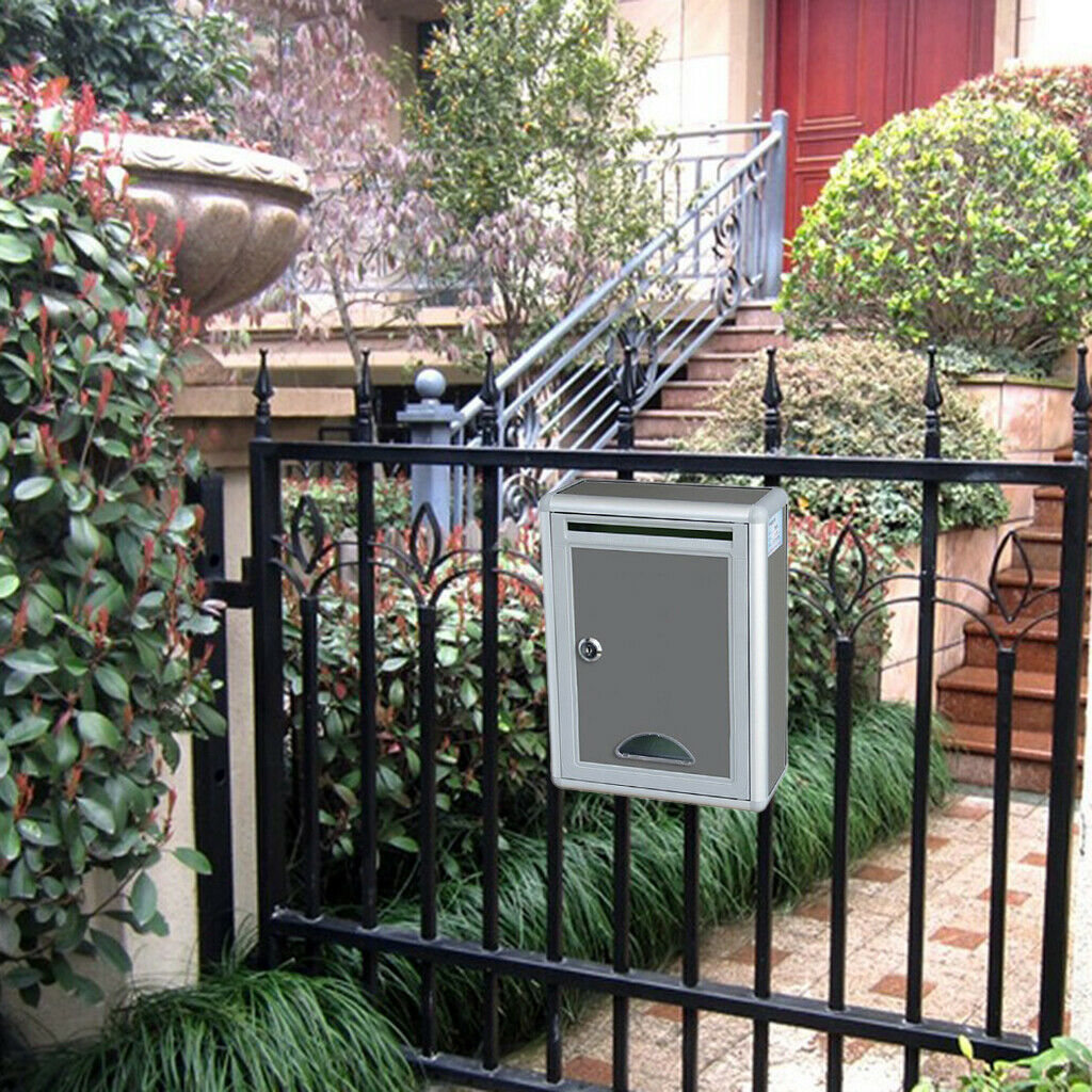 Aluminium Alloy Locking Mailbox Letterbox Outdoor Rainproof Parcel Boxes