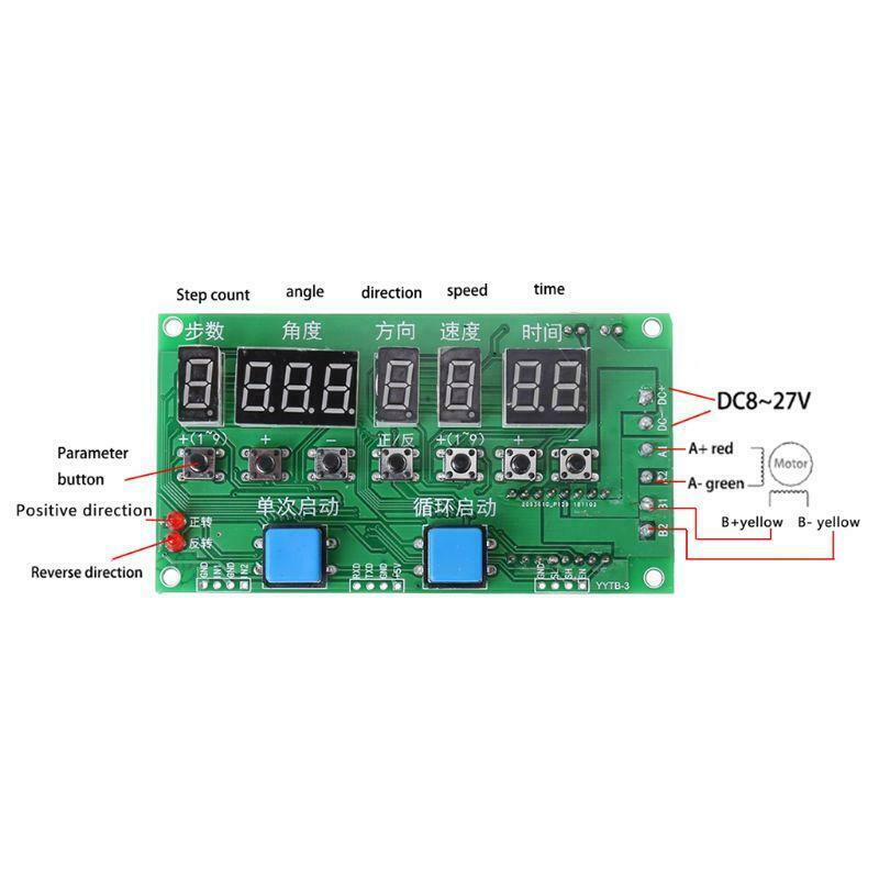Stepper Motor Driver Controller Module Angle/Direction/Speed/Time Programmable
