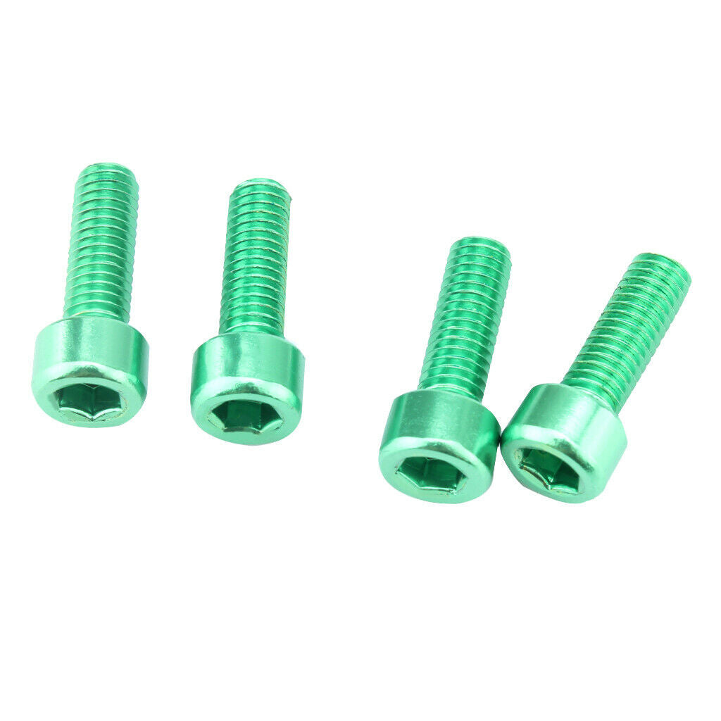 8pcs Green Bike Water Bottle Cage Holder Bolts Screws Hex Socket Screws Accs