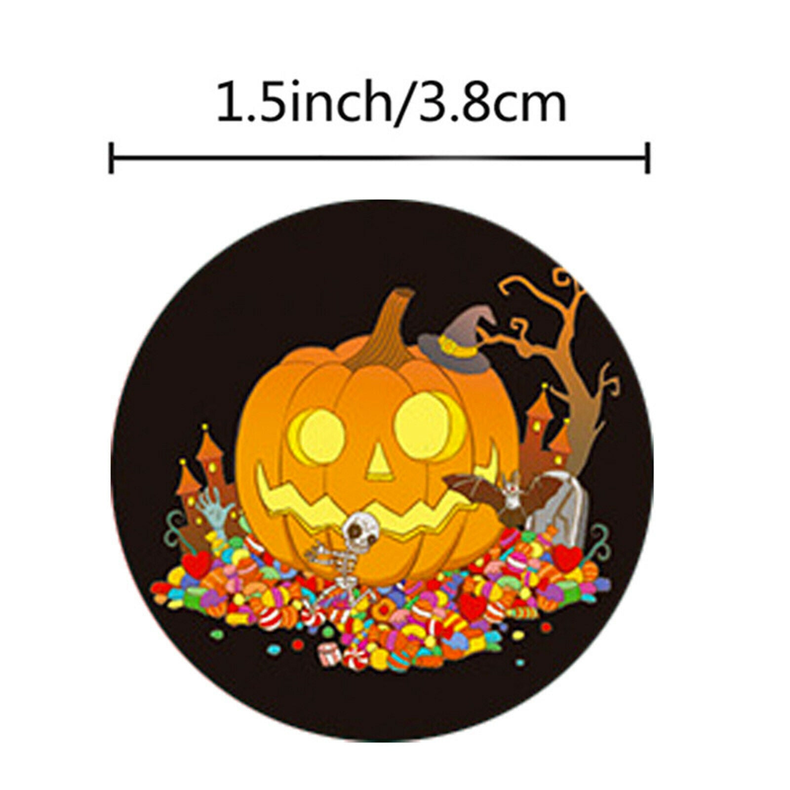 Halloween Stickers Self-Adhesive Labels Seal Gift Tags Party Gift Wrapping