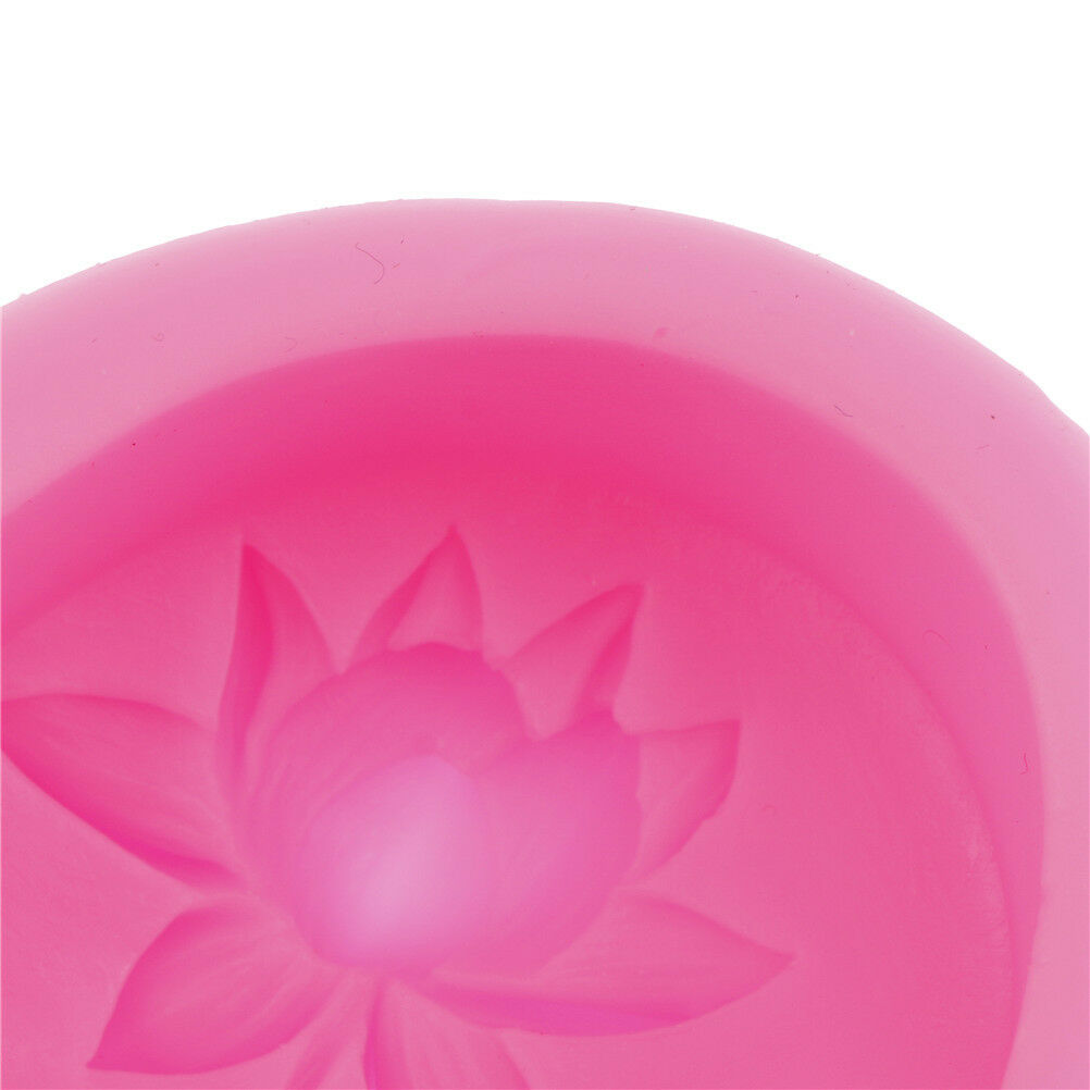 Beautiful Lotus Handmade Soap Candle Mould Cake Chocolate Candy Cookies BakiADD
