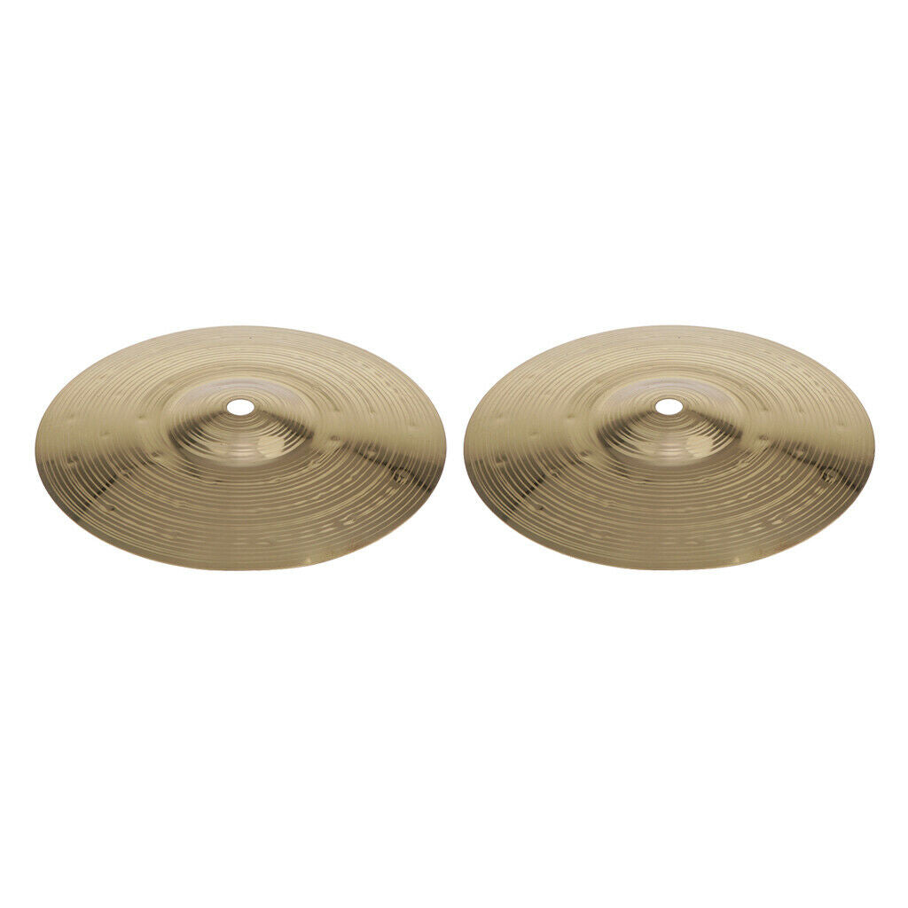 2 Pack Of Brass Alloy Splash Crash Cymbal Hi Hat Cymbals For Drum Set 8inch