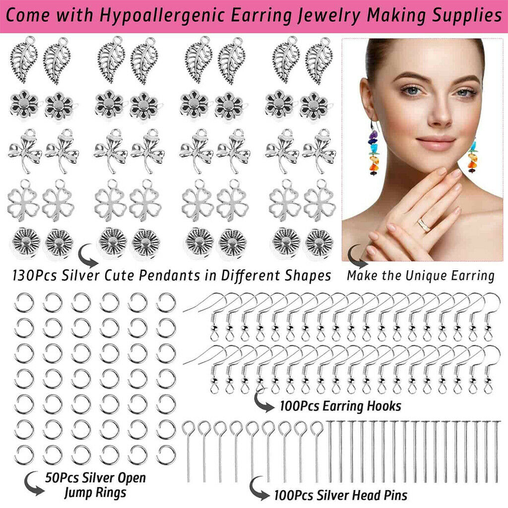 1184Pcs Irregular Chips Stone Beads Kit for Jewelry Earring Making Supplies