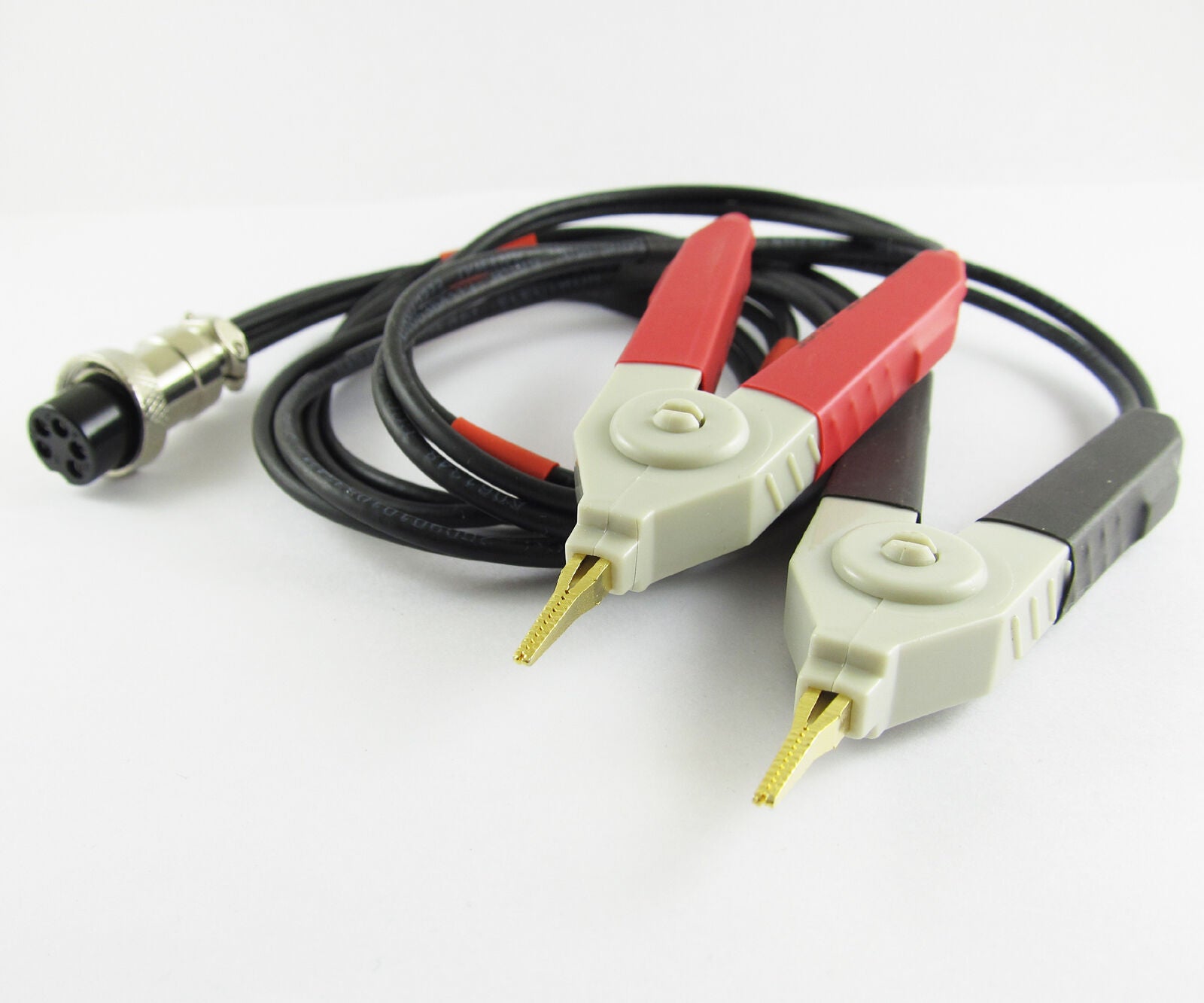 1set 16mm 5pin XLR DIN Jack Female Socket to Kelvin Clip 4 Wires LCR Teset Cable