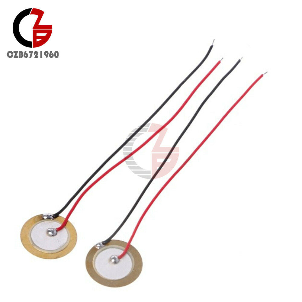 10Pcs Piezoelectric Piezo Ceramic Wafer Plate Diameter 15mm Buzzer Loudspeaker