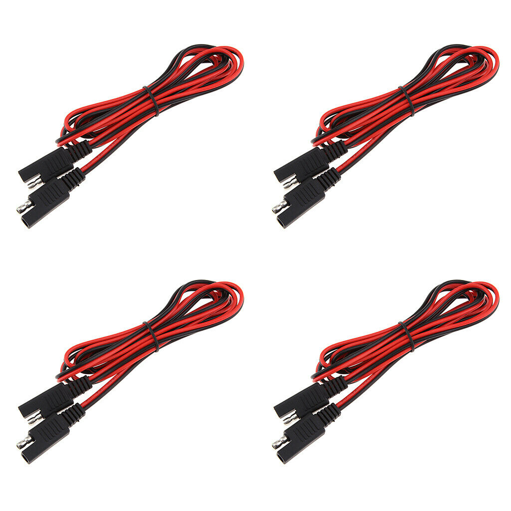 4 Pieces 6ft SAE Connector Extension Cable DC Harness Quick Disconnect