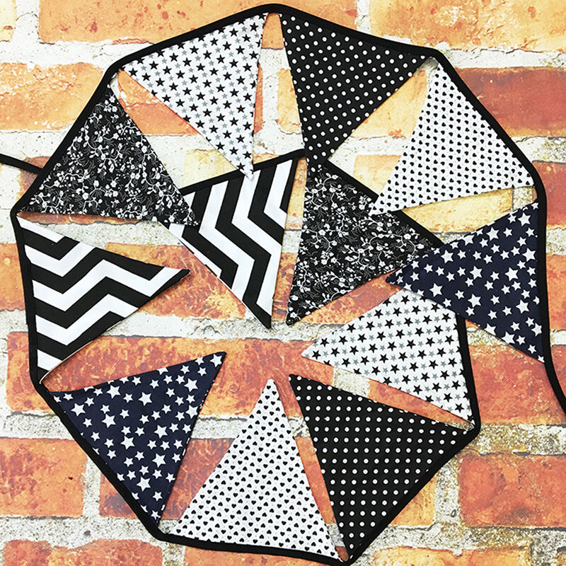 Fabric Cotton Banner Bunting Pennant Garland Baby Shower Outdoor Tent Dec.l8
