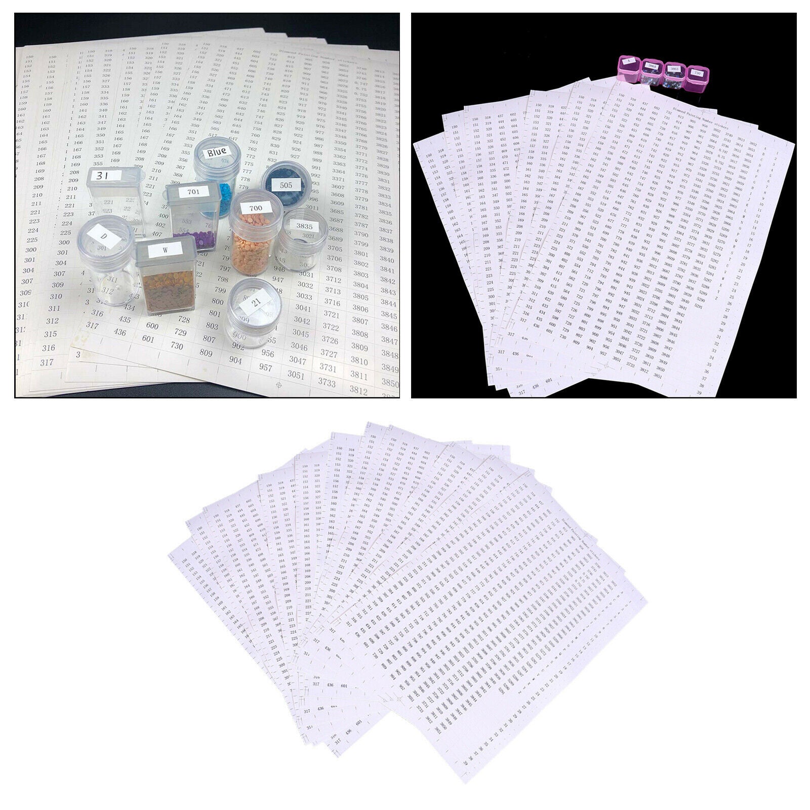 Color Classification Number Stickers, Self-Adhesive Particular Design for