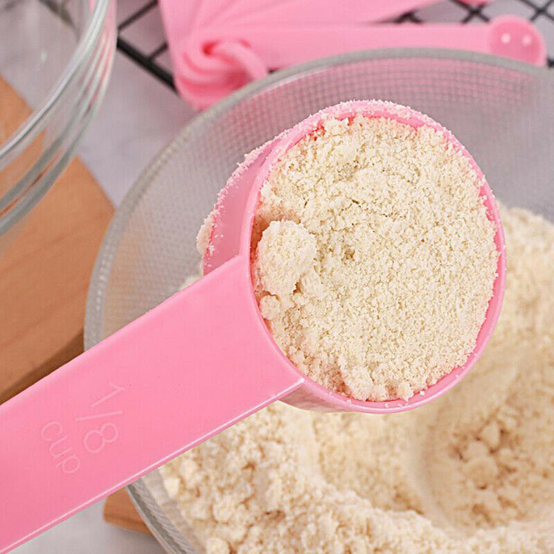10Pcs Pink Measuring Spoons Cups Kitchen Baking Cooking Measuring Tool Scoop  IA