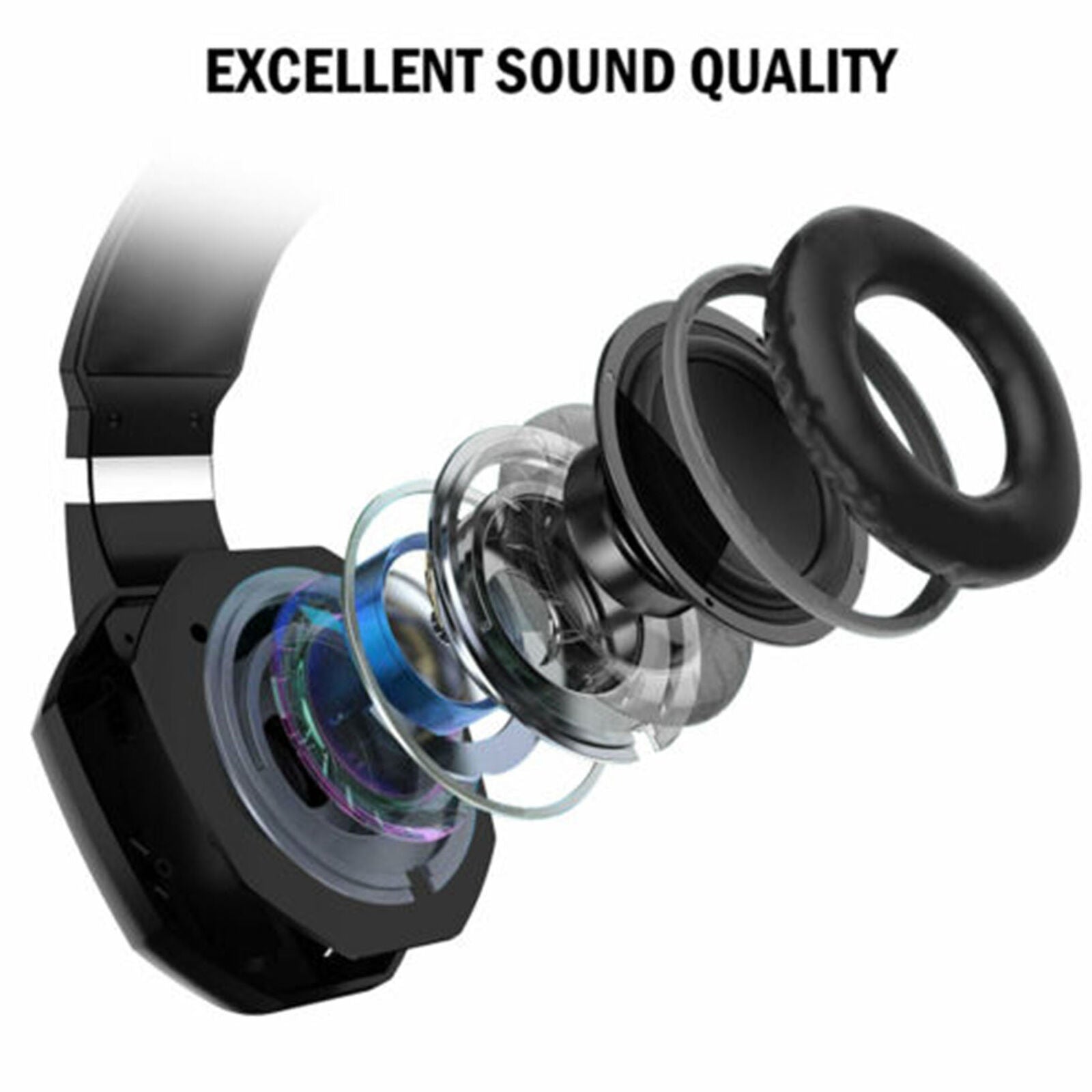 LED Gaming Headset Headphone Noise Reduction Mic Surround Sound for PS4/Xbox one