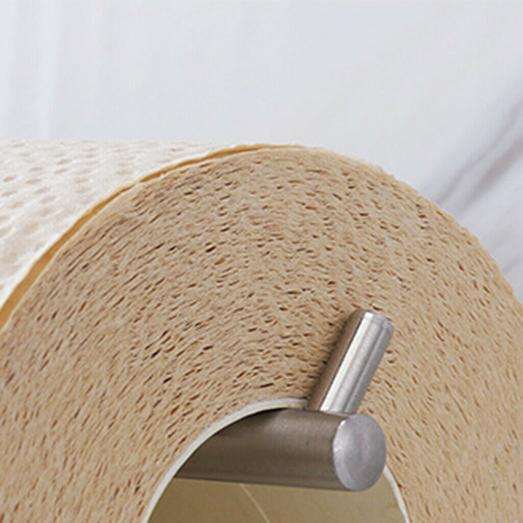 Toilet Tissue Paper Roll Holder Self-adhesive Wall-Mounted Stainless Steel