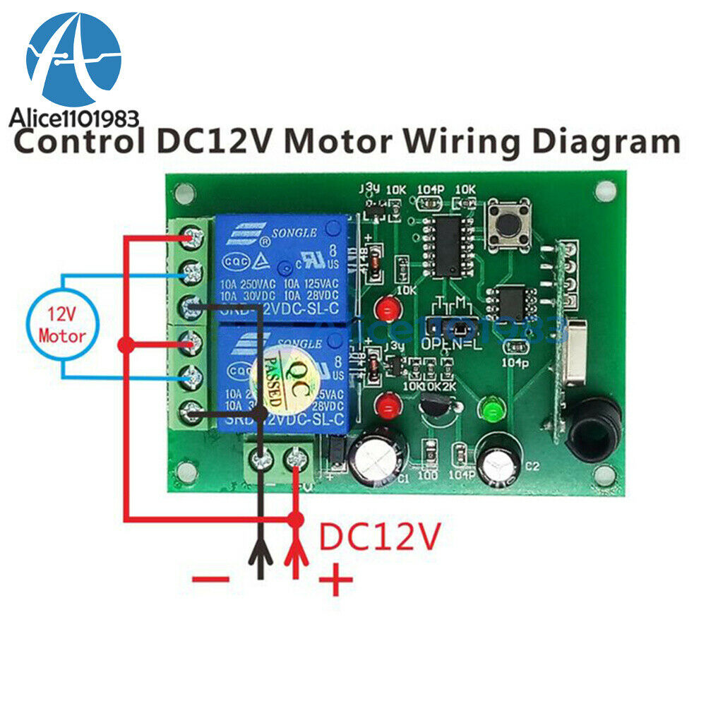 315MHz DC 12V 2 CH Wireless RF Remote Control Switch Light Receiver Transceiver