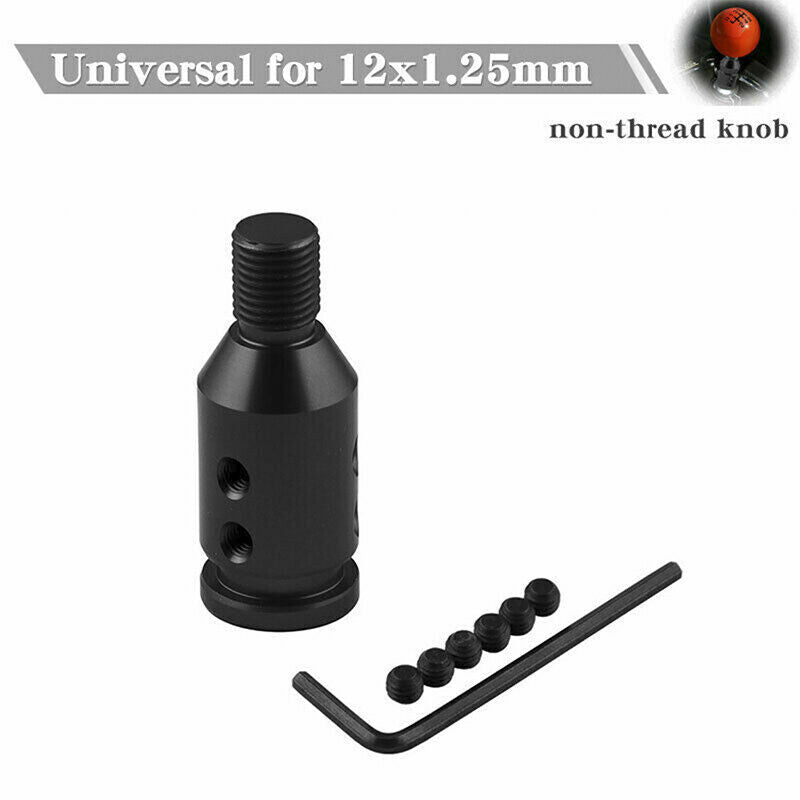 UniveHCal Aluminum Shift Knob Adapter for Non Threaded Gear ShifteHC 12x1.25m Tt