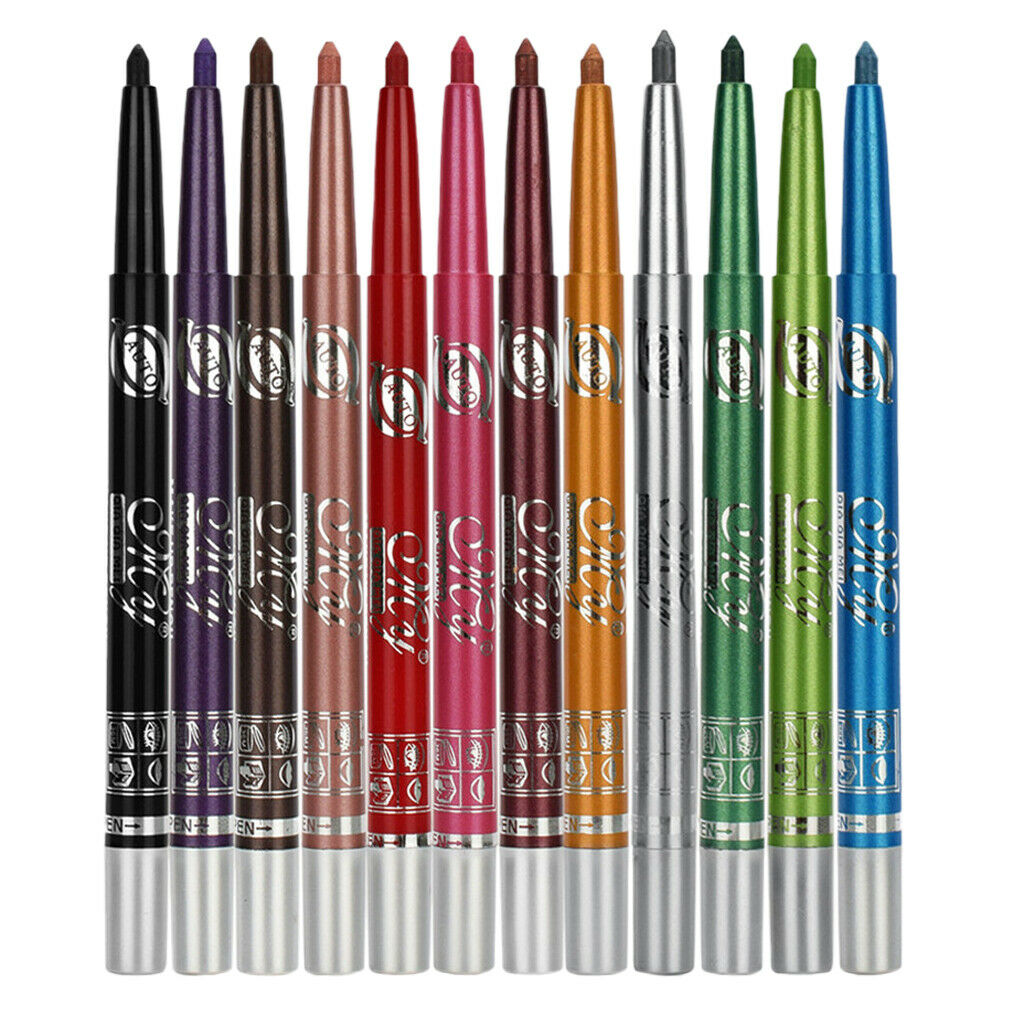 12 Color Glitter Eyeliner Pencil Eyeliner Eyes Liner Eye Cosmetics Makeup