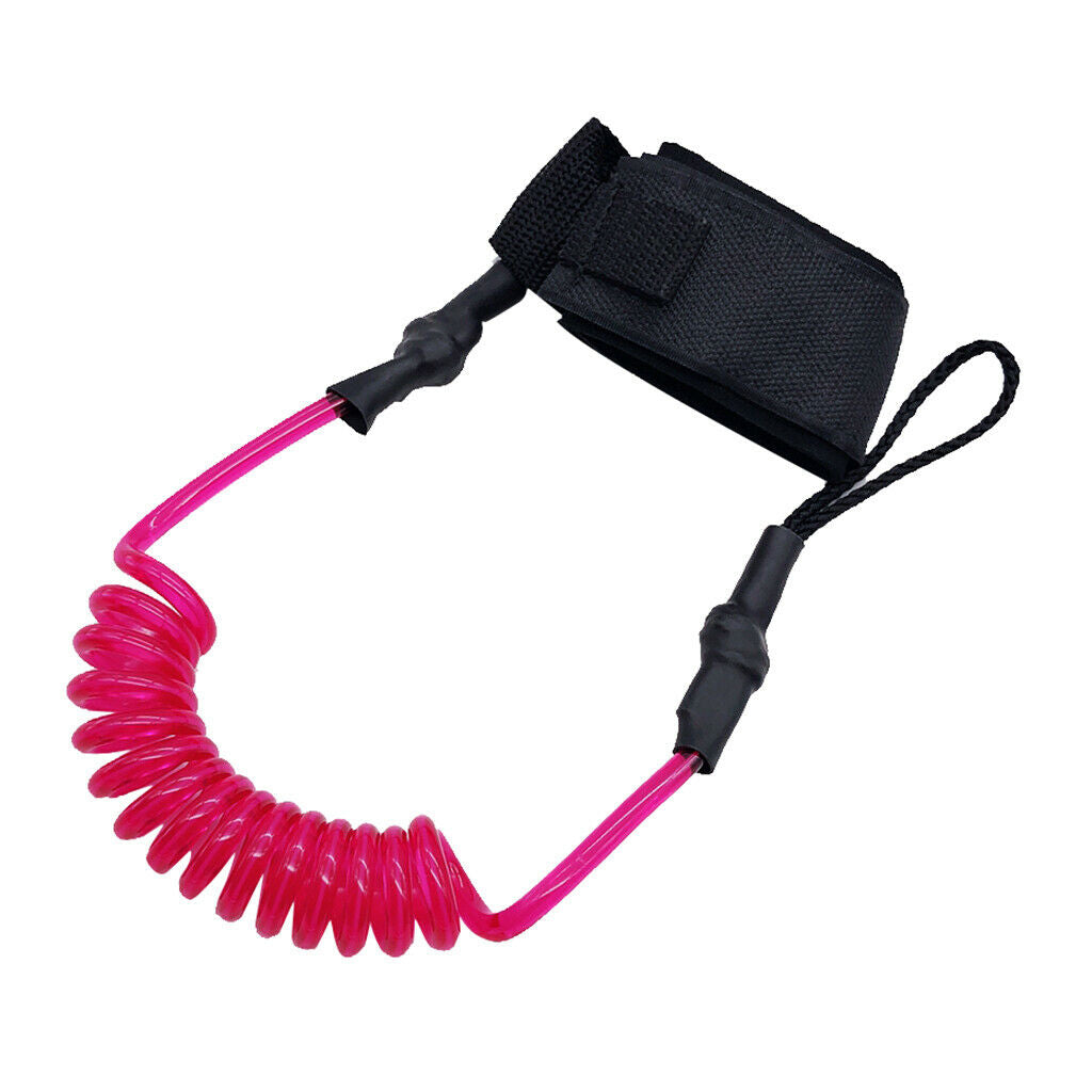 Paddle Safety Rod Elastic Leash Boats Raft Stretch Rope Rose Red