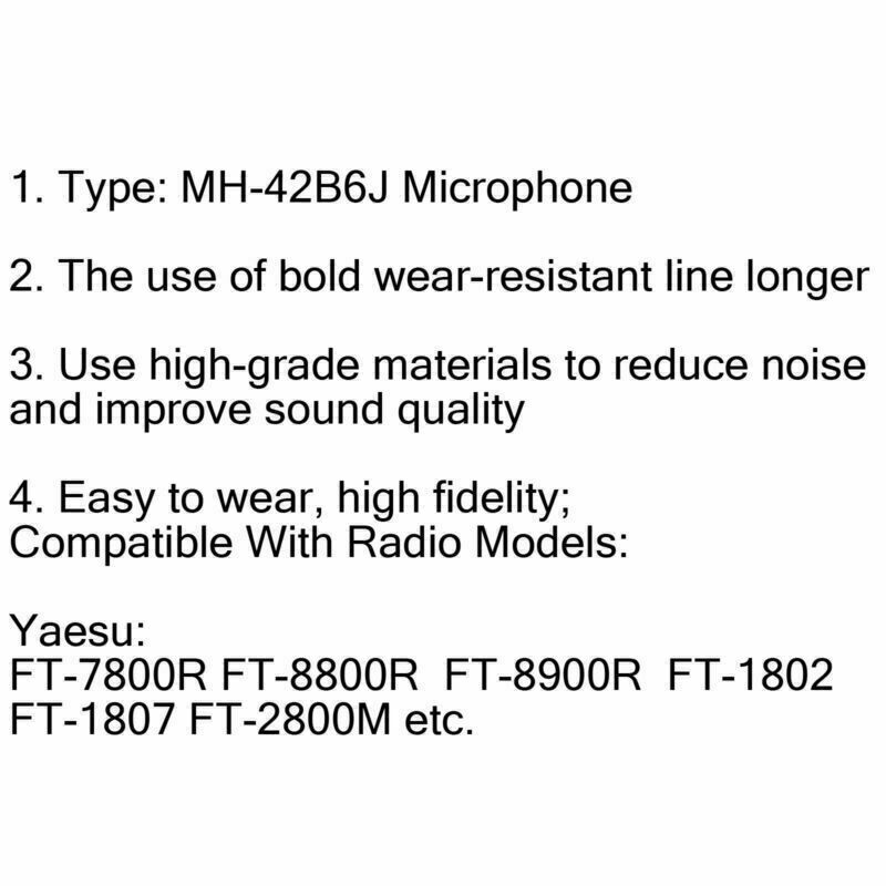 MH-42B6J DTMF Microphone For Yaesu FT-1807M FT-1900R FT-2600 FT-2800 Radio CA