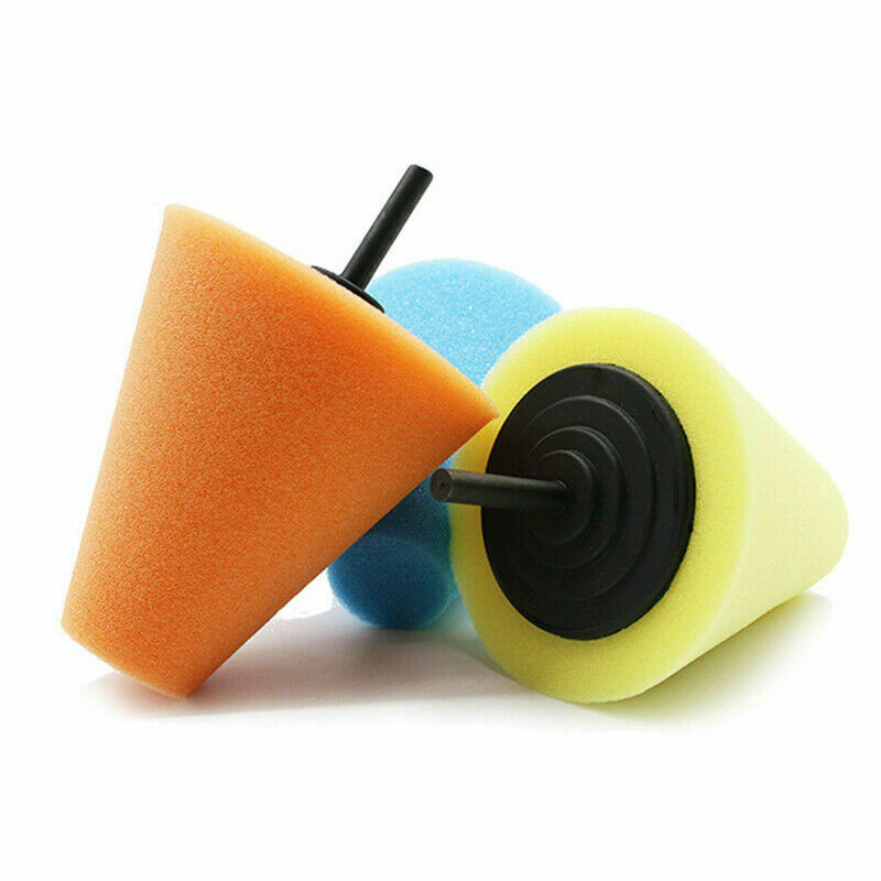 Car Wheel Hub Foam Sponge Burnishing Polishing Cone Shaped Buffing Pads Advanced