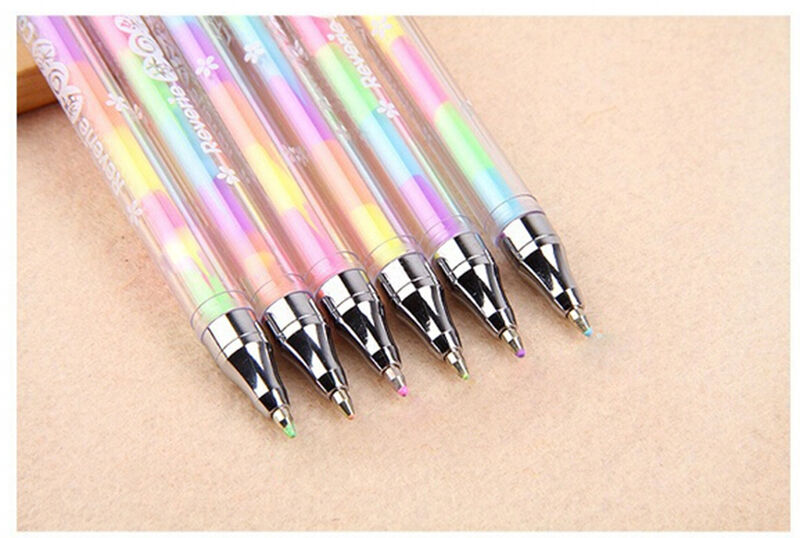 2X Cute Highlighter Pen Marker Stationary Point Pen Ballpen 6Color Gift BDAU