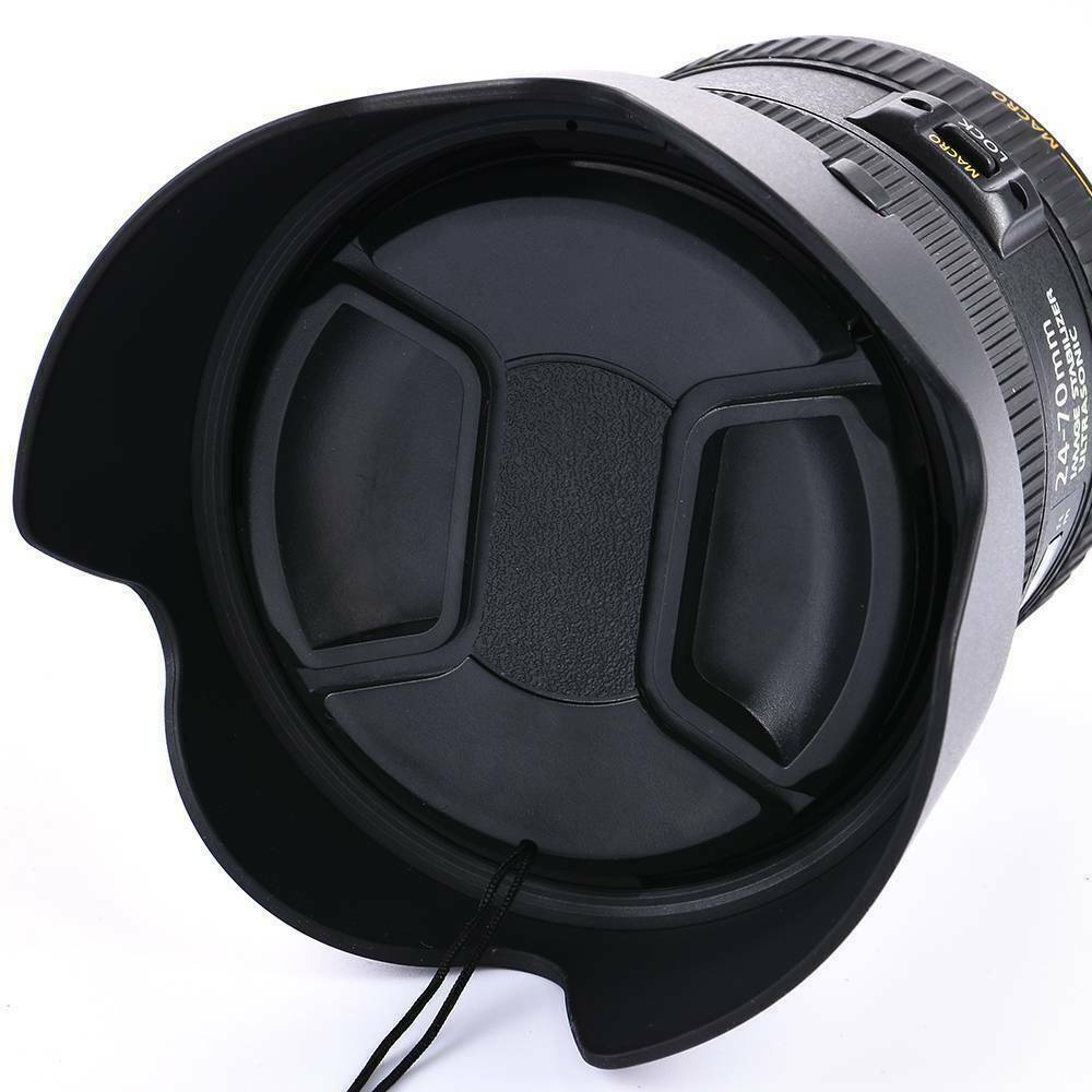 Replacement 77mm Front Lens Cap Center Snap on Lens Caps Fit For DSLR Camera AU