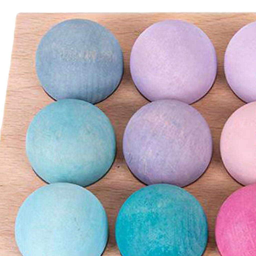 Kids Wooden Ball Toys Numbers Counting Color Intelligence Development Gift