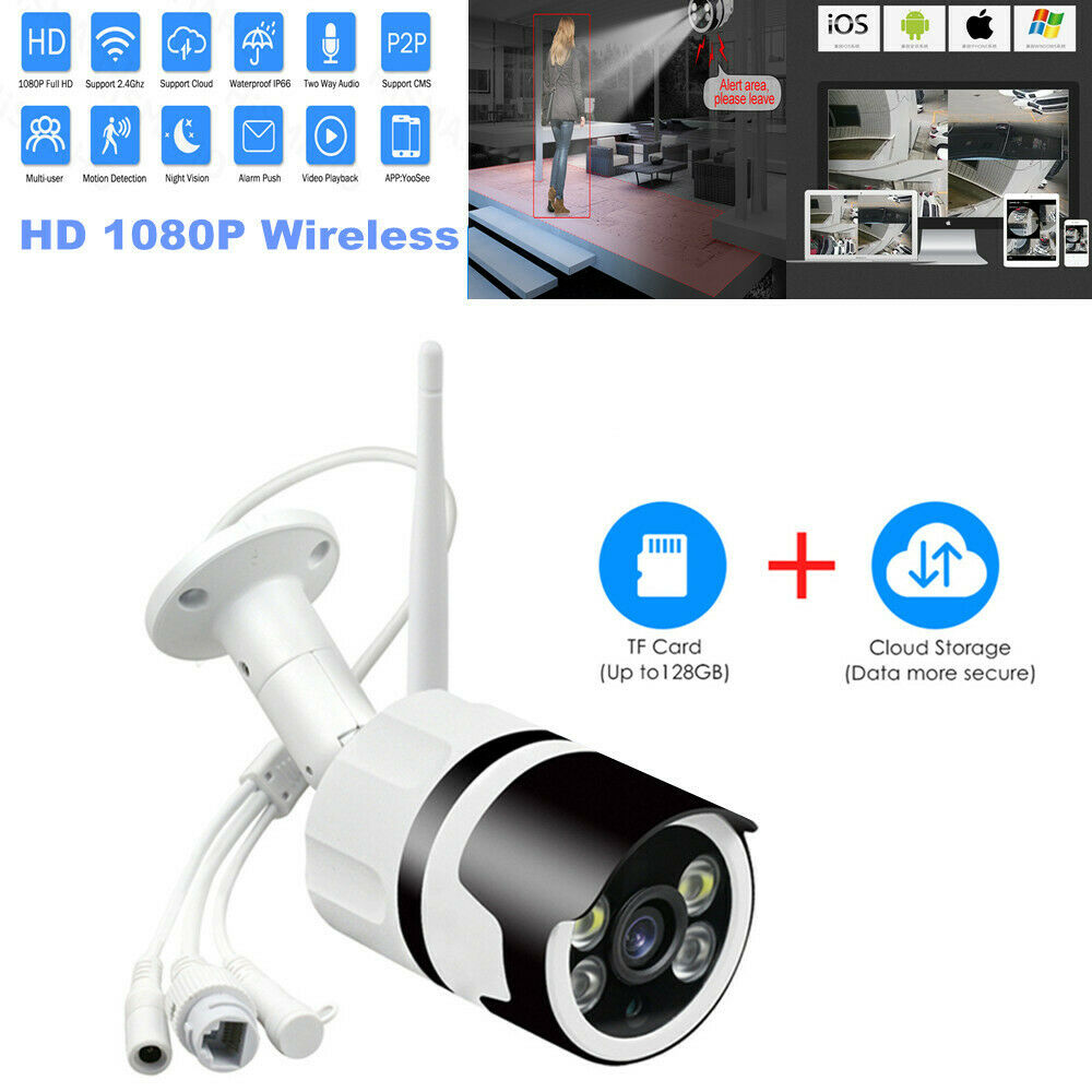 1080P Wireless IP Camera Wifi Security Outdoor Night Vision Surveillance Camera