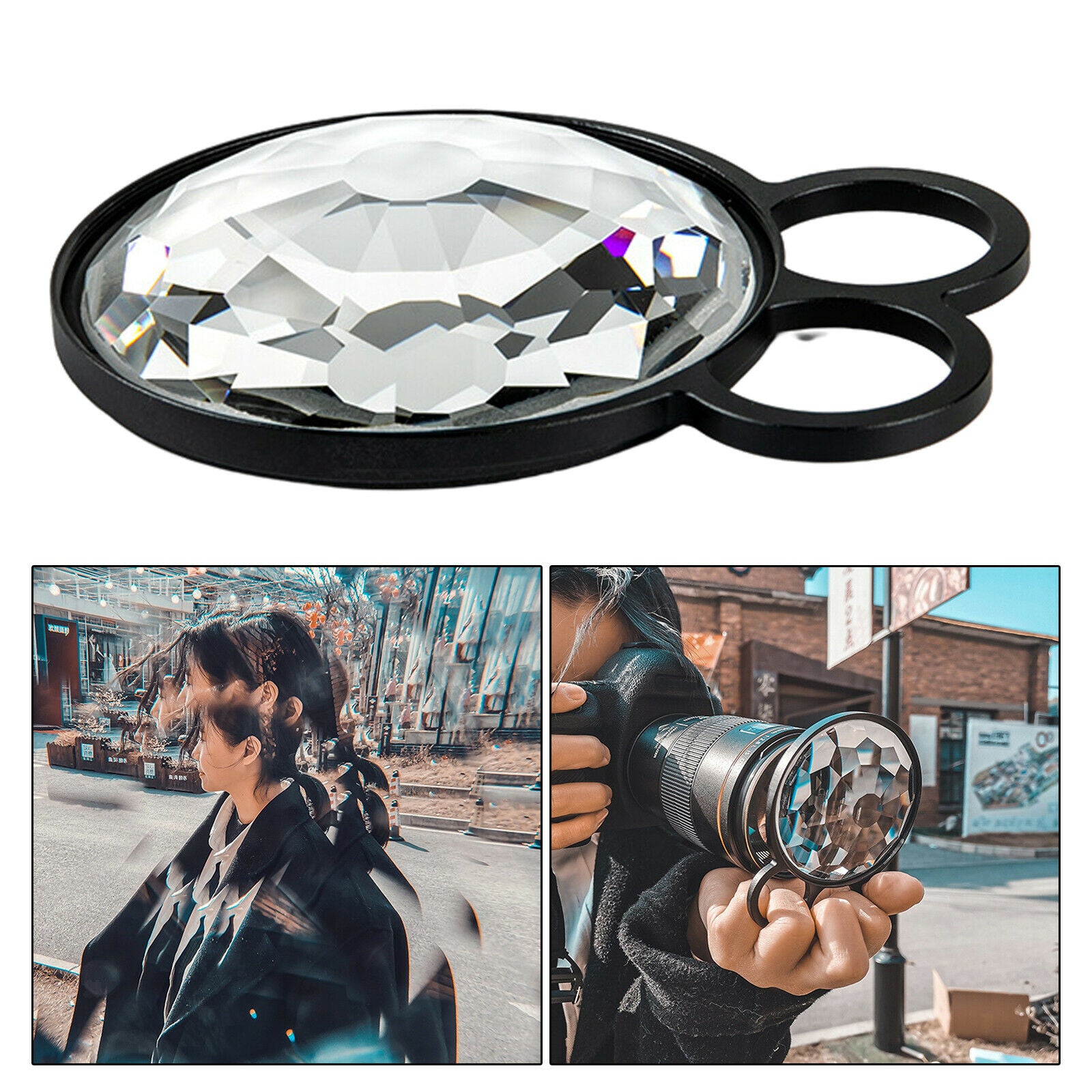 Kaleidoscope Glass Prism Rotatable Camera Glass Filter Variable Subjects