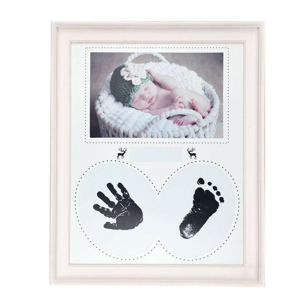 Newborn Baby Ink Pad Wall Pictures Bedroom Home Decor PVC Handprint Photo Frame