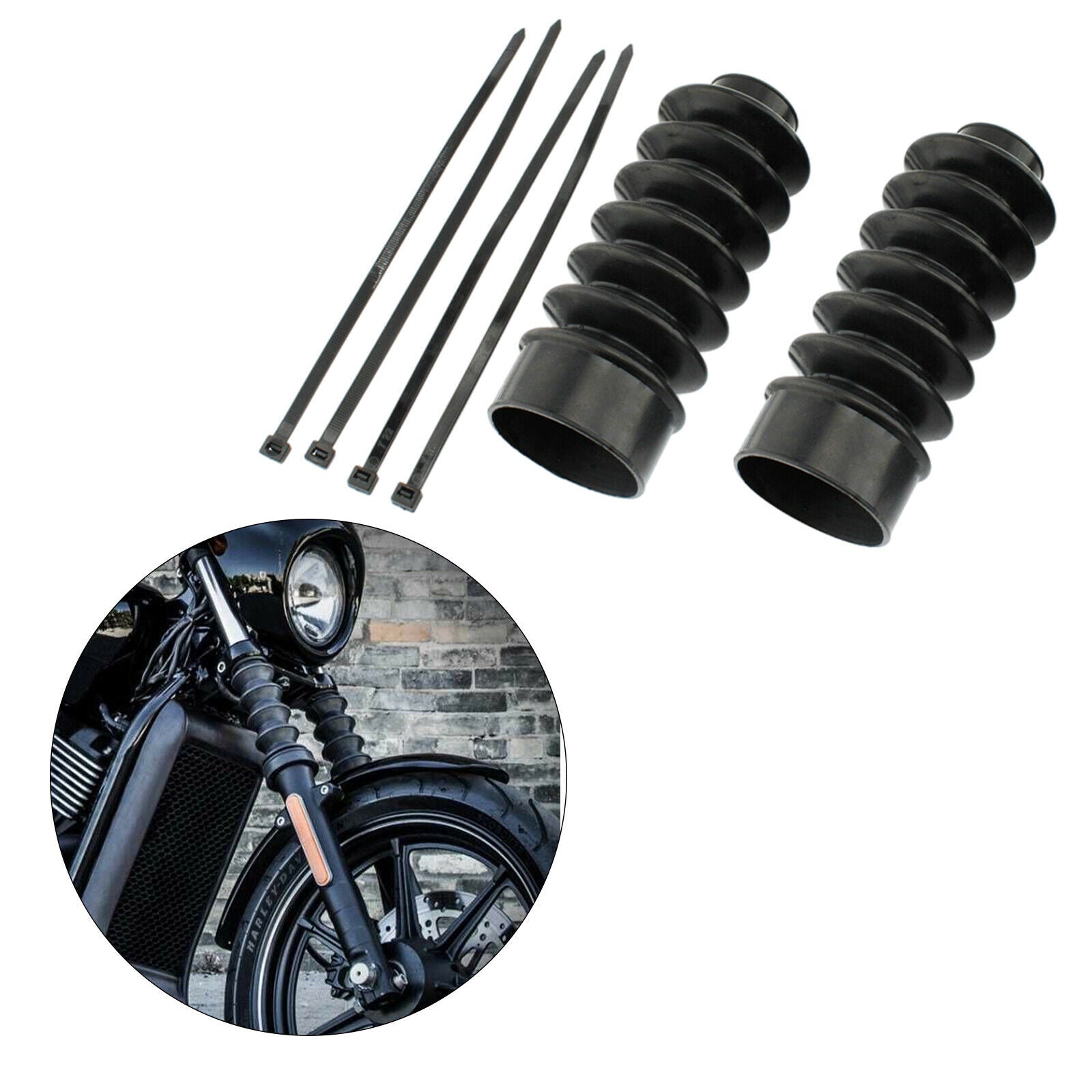 Front Fork Cover Gaiters with 39mm Fork for Sportster