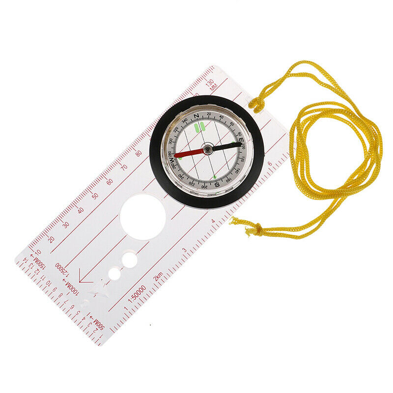 1pc Camping Compass Baseplate Ruler Map Scale Compass Race Hiking Compas*.l8