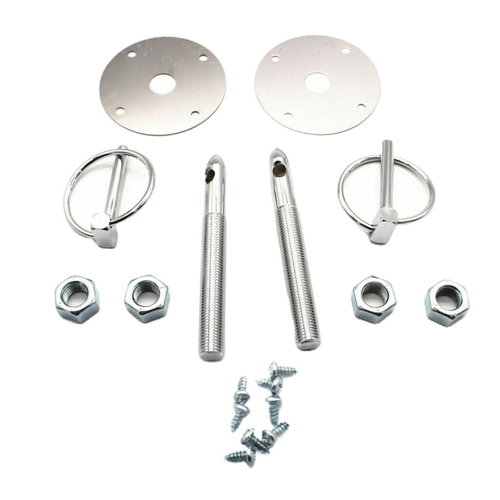 Aluminum Car Auto Engine Hood Latch Pin Set Assembly For Chevy Ford
