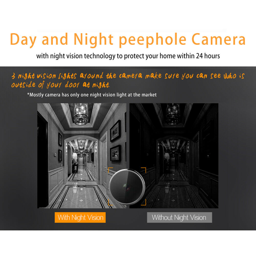 R11 2.4 inch Digital Doorbell IR Night Vision Peephole Door Bell Viewer Camera