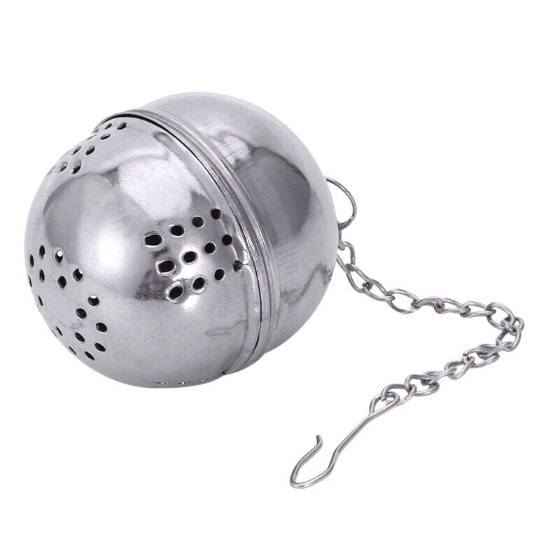 Stainless Steel Egg Shaped Tea Kettles Infuser Strainer Locking Spices Ball P3K2