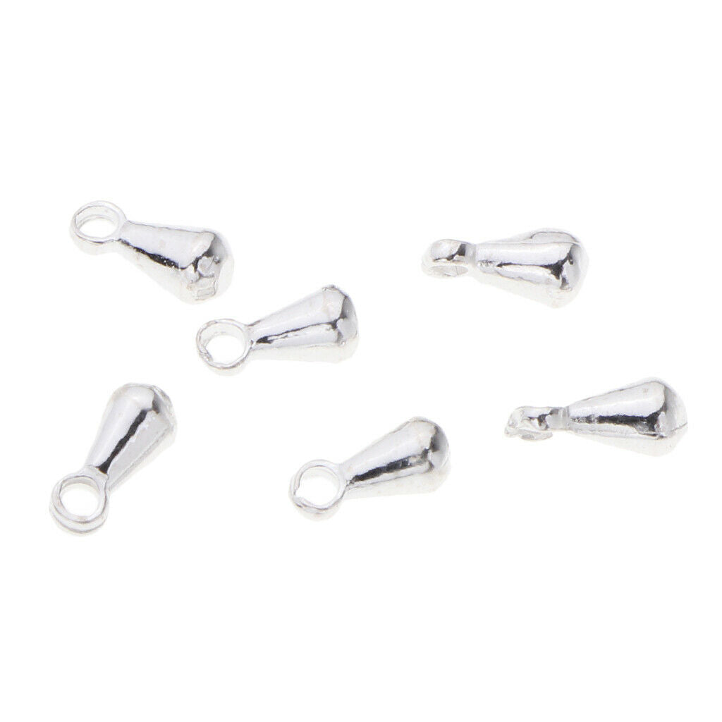 6Pcs Drop Beads Extender Chain Tear Drop Dangle End Beads Finding Crafts DIY